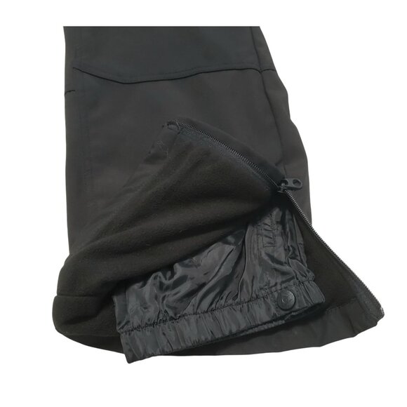 Gerry Snowboard Pants Snow Ski Black Fleece Lined Gaiters Cargo Stretch Mens M - Picture 5 of 15